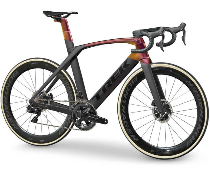 Das neue Trek Madone SLR 9 Disc in einer modernen Farbgebung.